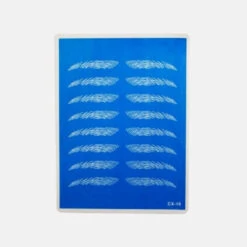 Piel Sintética Azul Con Cejas Para Práctica De Microblading