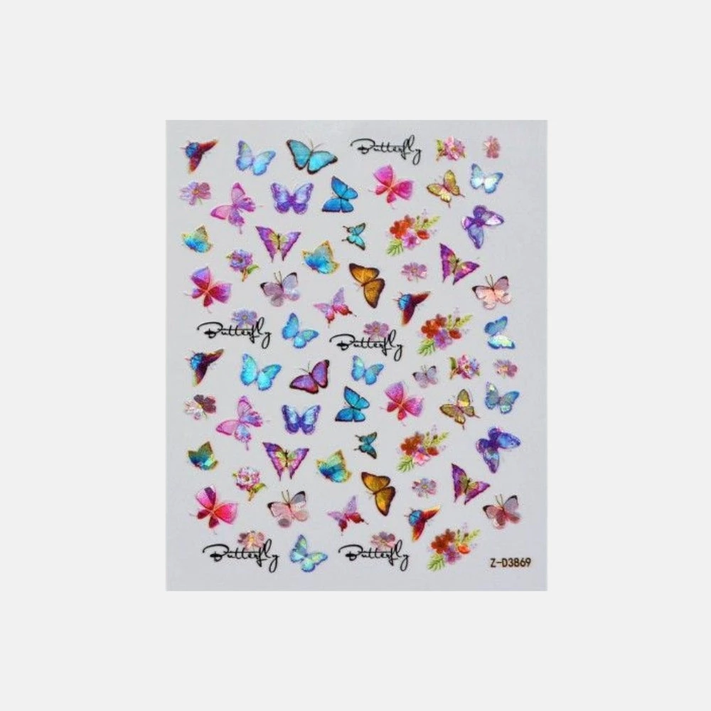 Stickers Decoración Uñas Mariposas 1 Stickers Decoración Uñas Mariposas