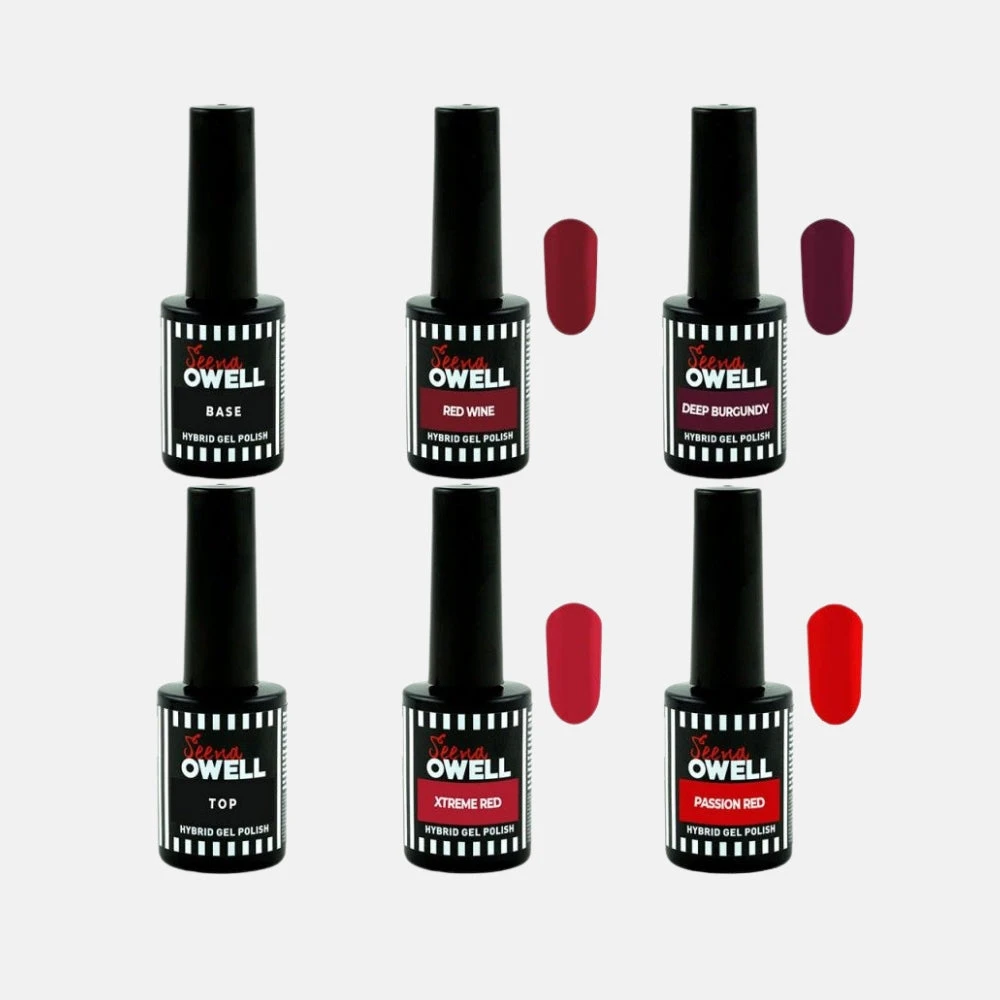 Pack Esmaltes Semi-Permanentes Rojos 1 Pack Esmaltes Semi-Permanentes Rojos