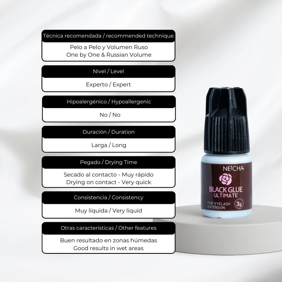 Pegamento Ultimate Para Extensiones De Pestañas - Neicha 2 Pegamento Ultimate Para Extensiones De Pestañas - Neicha - Imagen 2